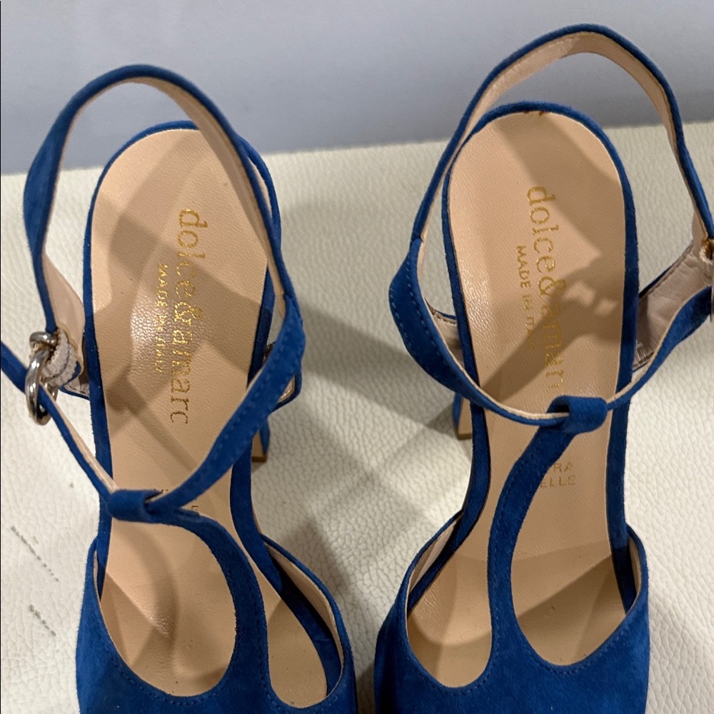 Dolce & Gabbana Deep Blue Strappy Heels
